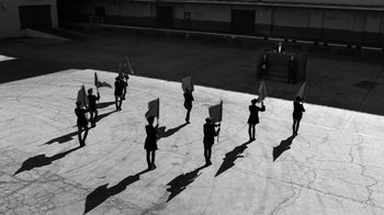 Movie still from “Depeche Mode - Where’s the Revolution” (2017), directed by Anton Corbijn – Extreme Wide shot, High angle