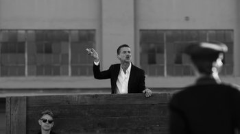 Movie still from “Depeche Mode - Where’s the Revolution” (2017), directed by Anton Corbijn – Medium shot, Low angle