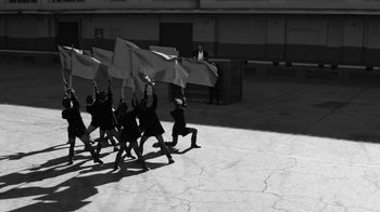 Movie still from “Depeche Mode - Where’s the Revolution” (2017), directed by Anton Corbijn – Extreme Wide shot, High angle