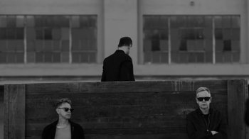 Movie still from “Depeche Mode - Where’s the Revolution” (2017), directed by Anton Corbijn – Medium shot, Low angle