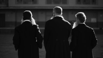 Movie still from “Depeche Mode - Where’s the Revolution” (2017), directed by Anton Corbijn – Medium shot, Low angle