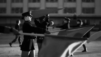 Movie still from “Depeche Mode - Where’s the Revolution” (2017), directed by Anton Corbijn – Medium shot, Low angle