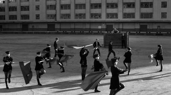 Movie still from “Depeche Mode - Where’s the Revolution” (2017), directed by Anton Corbijn – Extreme Wide shot, High angle