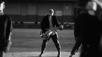 Movie still from “Depeche Mode - Where’s the Revolution” (2017), directed by Anton Corbijn – Medium shot, Low angle