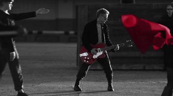 Movie still from “Depeche Mode - Where’s the Revolution” (2017), directed by Anton Corbijn – Medium shot, Low angle