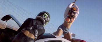 Movie still from “Young Thug - Wyclef Jean” (2017), directed by Ryan Staake – Medium shot, Low angle