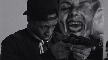 Movie still from “A$AP MOB - Moneyman” (2016), directed by Dexter Navy – Close Up shot, Low angle