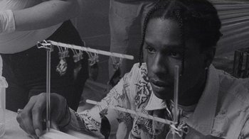 Movie still from “A$AP MOB - Moneyman” (2016), directed by Dexter Navy – Close Up shot, Low angle