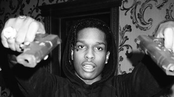 Movie still from “A$AP MOB - Moneyman” (2016), directed by Dexter Navy – Close Up shot, Overhead angle