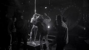 Movie still from “A$AP MOB - Moneyman” (2016), directed by Dexter Navy – Wide shot, Low angle