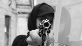 Movie still from “A$AP MOB - Moneyman” (2016), directed by Dexter Navy – Extreme Close Up shot, Low angle