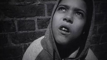 Movie still from “A$AP MOB - Moneyman” (2016), directed by Dexter Navy – Extreme Close Up shot, Low angle