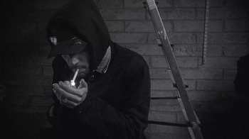 Movie still from “A$AP MOB - Moneyman” (2016), directed by Dexter Navy – Close Up shot, High angle