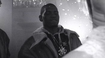 Movie still from “A$AP MOB - Moneyman” (2016), directed by Dexter Navy – Close Up shot, Low angle