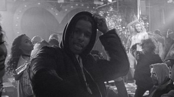 Movie still from “A$AP MOB - Moneyman” (2016), directed by Dexter Navy – Close Up shot, Low angle