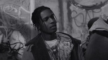 Movie still from “A$AP MOB - Moneyman” (2016), directed by Dexter Navy – Close Up shot, Low angle