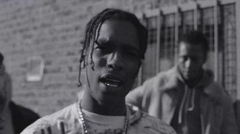 Movie still from “A$AP MOB - Moneyman” (2016), directed by Dexter Navy – Close Up shot, Low angle