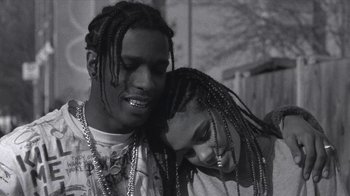 Movie still from “A$AP MOB - Moneyman” (2016), directed by Dexter Navy – Close Up shot, Low angle