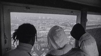 Movie still from “A$AP MOB - Moneyman” (2016), directed by Dexter Navy – Medium shot, Low angle