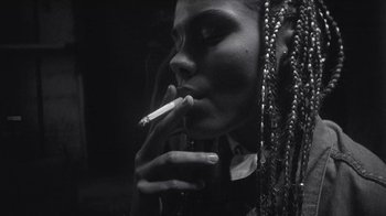 Movie still from “A$AP MOB - Moneyman” (2016), directed by Dexter Navy – Close Up shot, Low angle