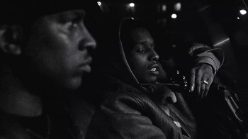 Movie still from “A$AP MOB - Moneyman” (2016), directed by Dexter Navy – Close Up shot, Low angle
