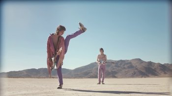 Movie still from “The Lemon Twigs - As Long As We’re Together” (2016), directed by Autumn de Wilde – Wide shot, Low angle
