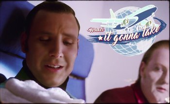 Movie still from “Two Door Cinema Club - Are We Ready” (2016), directed by Thunderlips – Close Up shot, Low angle