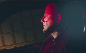 Movie still from “Two Door Cinema Club - Are We Ready” (2016), directed by Thunderlips – Close Up shot, Low angle