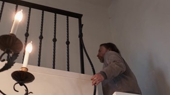 Movie still from “Radiohead - Daydreaming” (2016), directed by Paul Thomas Anderson – Medium shot, Low angle