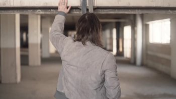 Movie still from “Radiohead - Daydreaming” (2016), directed by Paul Thomas Anderson – Medium shot, Low angle