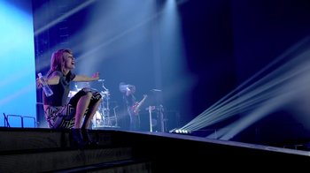 Movie still from “Taylor Swift - New Romantics” (2016), directed by Jonas Åkerlund – Wide shot, Low angle