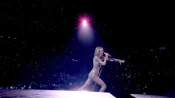 Movie still from “Taylor Swift - New Romantics” (2016), directed by Jonas Åkerlund – Wide shot, Low angle