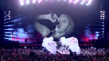 Movie still from “Taylor Swift - New Romantics” (2016), directed by Jonas Åkerlund – Extreme Wide shot, Low angle