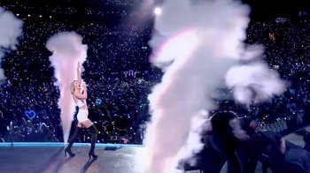 Movie still from “Taylor Swift - New Romantics” (2016), directed by Jonas Åkerlund – Wide shot, Low angle