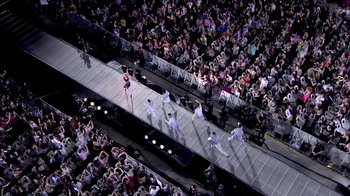 Movie still from “Taylor Swift - New Romantics” (2016), directed by Jonas Åkerlund – Extreme Wide shot, Overhead angle