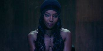 Movie still from “ANOHNI - Drone Bomb Me” (2016), directed by Nabil Elderkin – Close Up shot, High angle