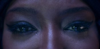 Movie still from “ANOHNI - Drone Bomb Me” (2016), directed by Nabil Elderkin – Extreme Close Up shot, Overhead angle