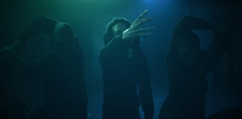 Movie still from “ANOHNI - Drone Bomb Me” (2016), directed by Nabil Elderkin – Medium shot, Low angle