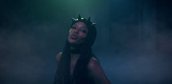 Movie still from “ANOHNI - Drone Bomb Me” (2016), directed by Nabil Elderkin – Close Up shot, Low angle