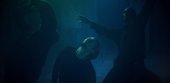 Movie still from “ANOHNI - Drone Bomb Me” (2016), directed by Nabil Elderkin – Medium shot, Low angle