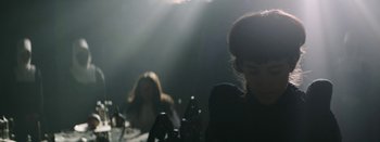 Movie still from “Purity Ring - Begin Again” (2016), directed by Young Replicant – Close Up shot, Low angle