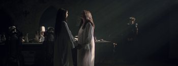 Movie still from “Purity Ring - Begin Again” (2016), directed by Young Replicant – Medium shot, Over the shoulder angle