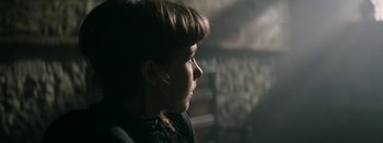 Movie still from “Purity Ring - Begin Again” (2016), directed by Young Replicant – Close Up shot, Over the shoulder angle