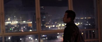 Movie still from “The Blaze - Virile” (2016), directed by The Blaze – Medium shot, Over the shoulder angle
