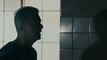 Movie still from “David Bowie - Lazarus” (2016), directed by Johan Renck – Close Up shot, Low angle