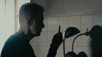 Movie still from “David Bowie - Lazarus” (2016), directed by Johan Renck – Close Up shot, Low angle
