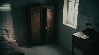 Movie still from “David Bowie - Lazarus” (2016), directed by Johan Renck – Wide shot, High angle