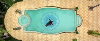 Movie still from “A$AP Rocky - Everyday” (2015), directed by Manu Cossu – Extreme Wide shot, Overhead angle