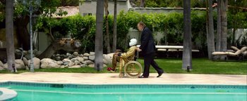 Movie still from “A$AP Rocky - Everyday” (2015), directed by Manu Cossu – Wide shot, Over the shoulder angle