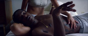 Movie still from “A$AP Rocky - Everyday” (2015), directed by Manu Cossu – Medium shot, Overhead angle